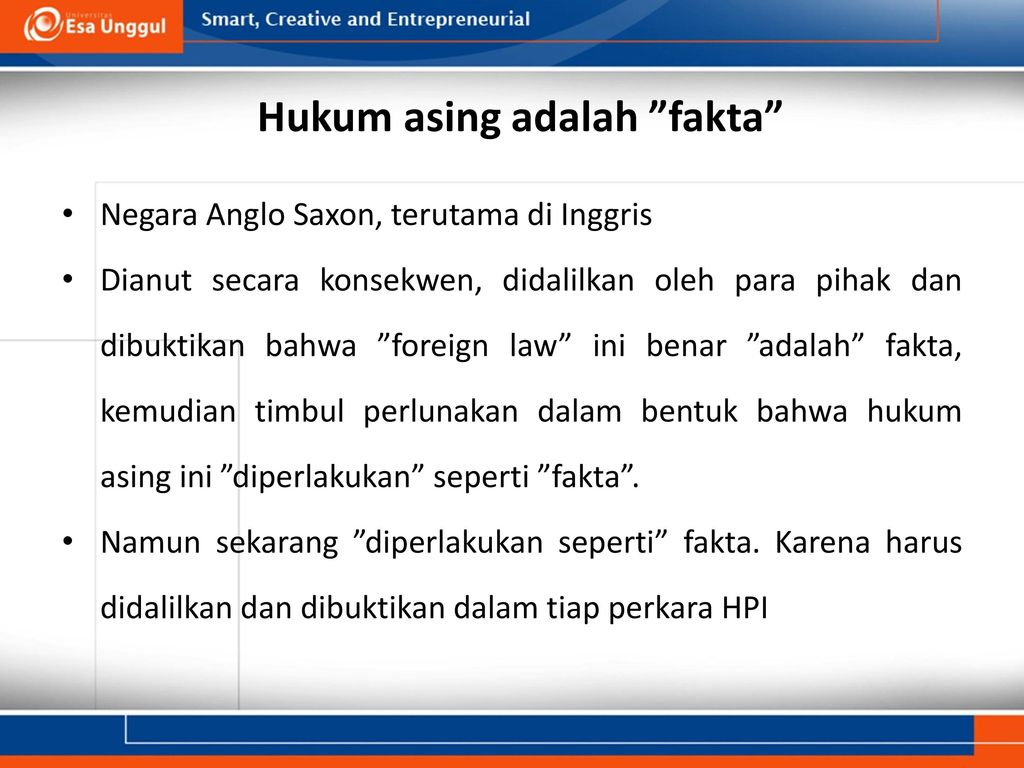 Hukum Asing sebagai Rujukan dalam Kasus Tertentu di Indonesia: Perspektif Hukum Internasional dan Praktik di Indonesia
