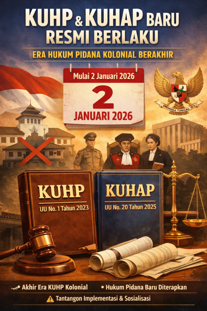 Indonesia Lepas dari KUHP Belanda Era Baru Hukum 2026