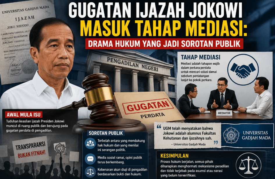 Drama Hukum yang Jadi Sorotan Publik, Gugatan Ijazah Jokowi Masuk Tahap Mediasi?