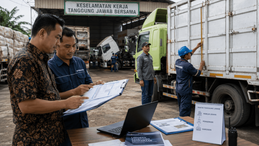 Pemilik usaha angkutan, karoseri dan sopir dalam penegakan Zero ODOL